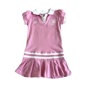 Majestic Chicago Cubs Size 3T Dress Pink Polo Style Outfit MLB Cotton Toddler
